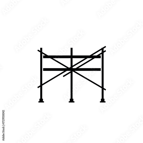 Scaffolding structure for construction and building projects.