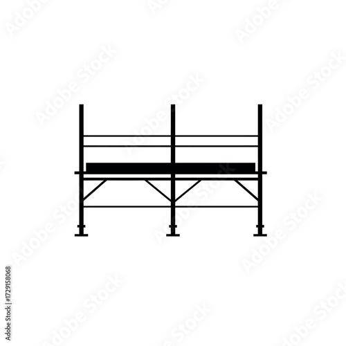 Scaffolding structure for construction and repair work.