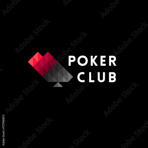 Vector logo design template. Poker abstract concept.