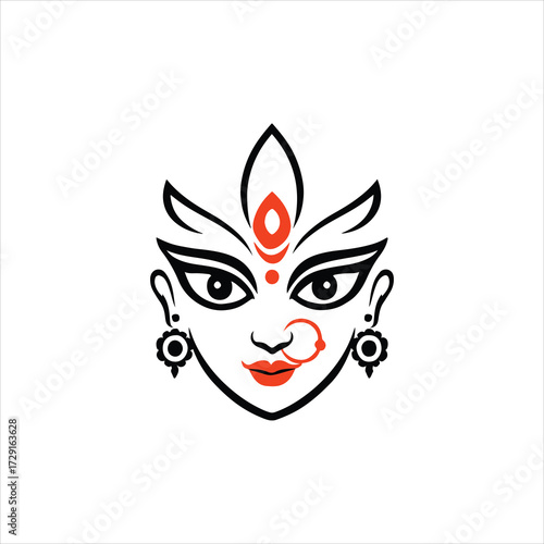 durga devi vector