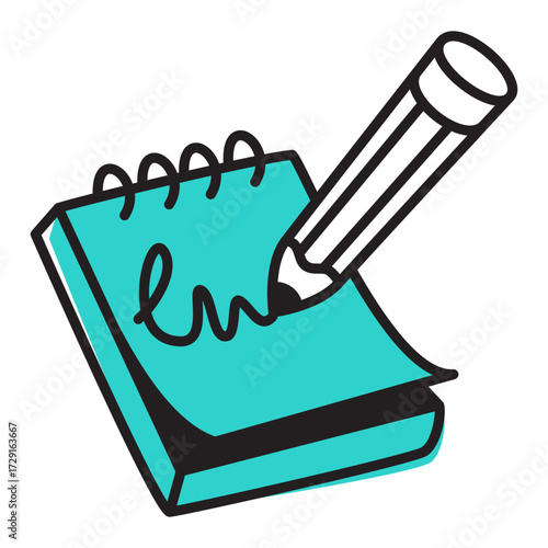 Taking notes with a pencil