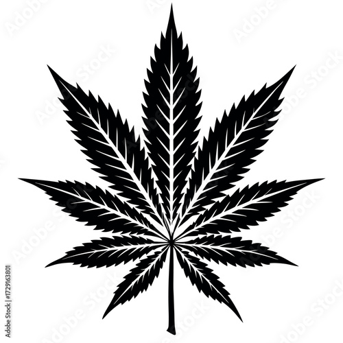 hemp silhouette vector on white background (1).eps