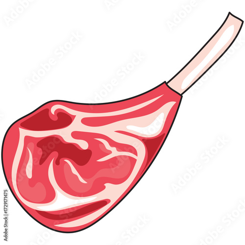 vector illustration of a Tomahawk Steak