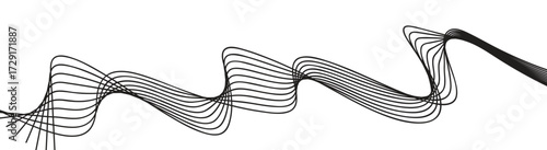 Abstract Wavy Line Illustration