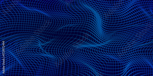 line geometric abstract Curves twisted into waves
