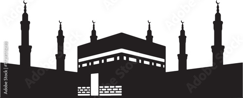 Islamic Kaaba Construction Illustration on Transparent