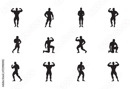 Bodybuilder Silhouettes Collection