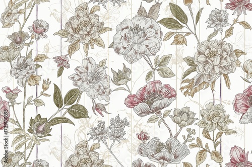 Seamless floral pattern as a backdrop
