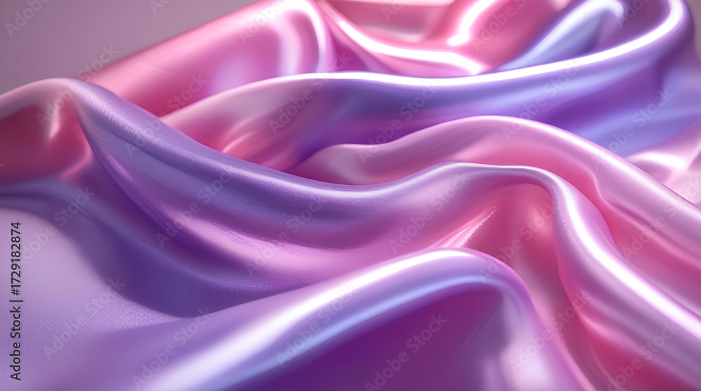 Obraz premium a luxurious and soft scene featuring a silky fabric with a gradient blend