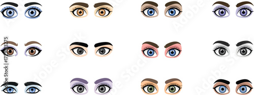 Eyes Collection Diverse expressions and shapes in a creative visual catalog