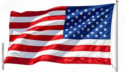 Wallpaper Mural Waving United States flag with red and white stripes and blue star field Torontodigital.ca