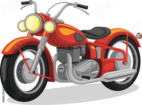 That's a fantastic illustration of a classic cruiser motorcycle! Here are the title and keyword suggestions, optimized for Adobe Stock SEO