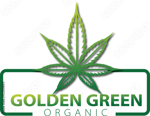 Golden Green Leaf Logo Design – Eco, Organic, and Luxury Branding
