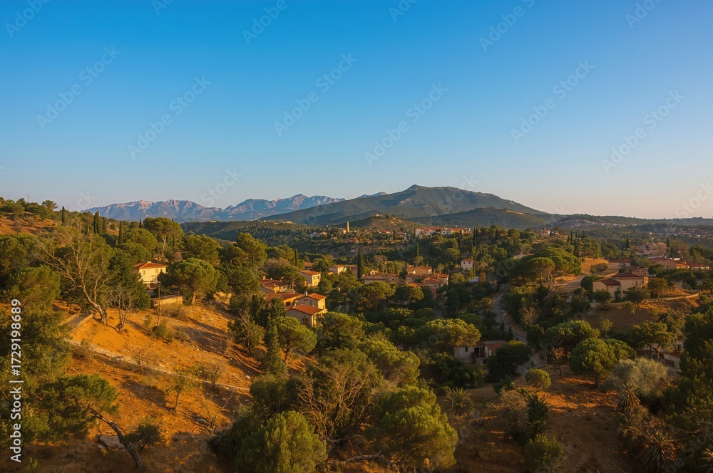 Obraz premium Bird's-eye perspective of a Mediterranean island's main landmass
