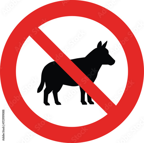 No dogs allowed vector sign prohibition illustration scalable eps icon symbol