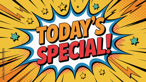 Grab incredible deals now with this vibrant "Today's Special" explosion banner, perfect for eye-catching promotions and urgent sales announcements