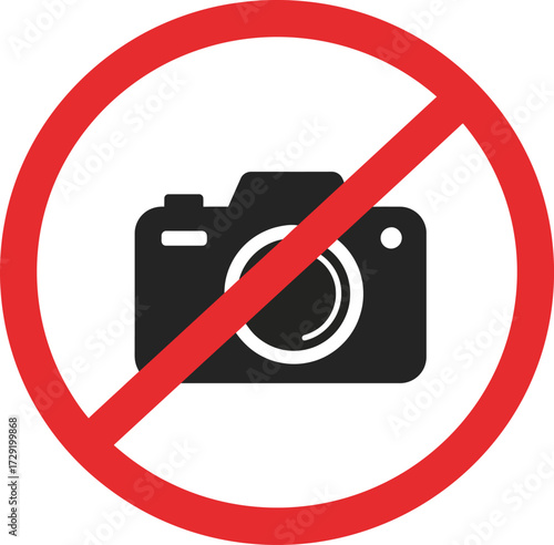 No photography allowed vector icon prohibition sign scalable illustration eps format