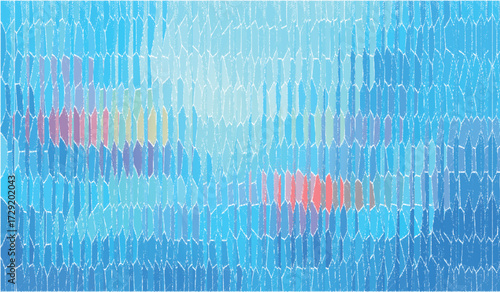 Abstract Blue Mosaic Texture glass effect Background Art & Illustration