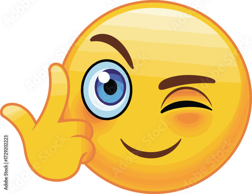 That's an excellent winking emoji expressing cleverness or a secret! Here is your SEO-optimized title and keyword list for Adobe Stock