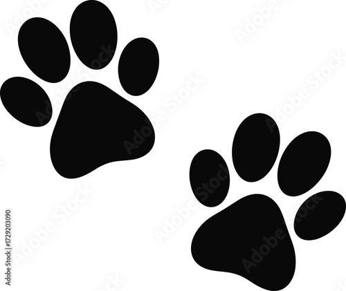 These simple paw prints are excellent for pet and animal-related themes! Here are the title and keywords you requested for your Adobe Stock photo, optimized for SEO
