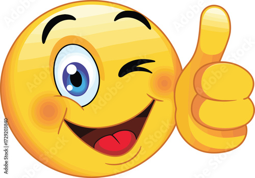 This emoji is perfect for showing approval and positivity Here are the title and keywords you requested for your Adobe Stock photo, optimized for SEO