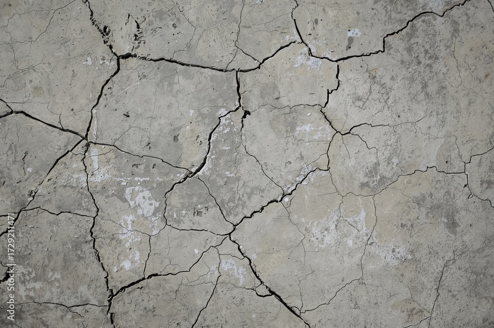 Obraz premium Concrete wall with cracks texture