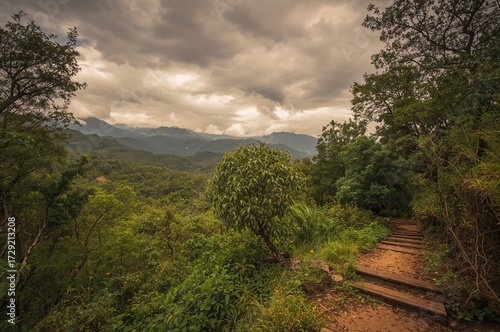 Overcast Skies and Stunning Natural Scenery