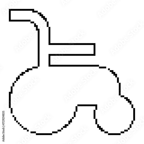 disabled person icon isolated on white background, vector illustration.