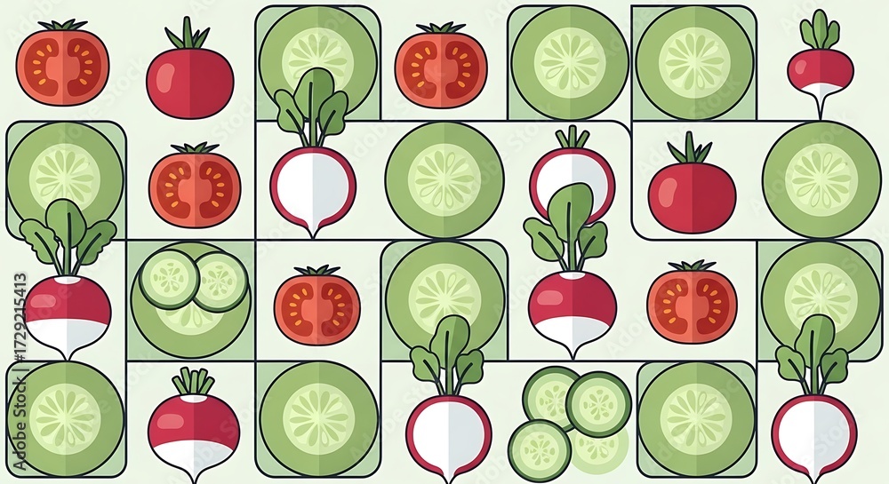 seamless pattern with vegetables