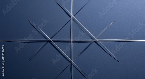 Sleek modern digital art illustration of a crystalline structure with reflections on a blue gradient