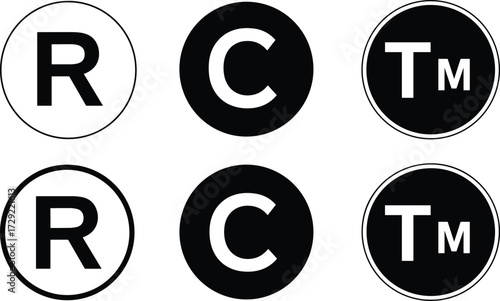 Registered trademark, copyright symbol, trademark icon, legal protection, branding, logo, intellectual property, rights, secure, design, graphic, minimal, ownership, identity