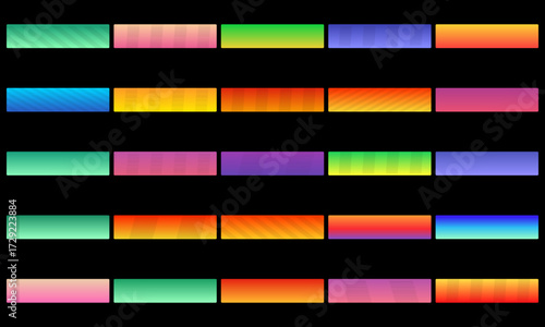 Gradient color blocks on black background