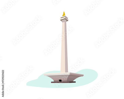 Illustration of Monas Jakarta Indonesia