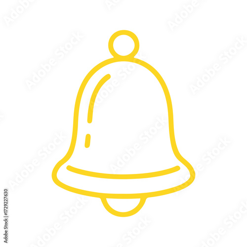 Illustration of a bell on white background