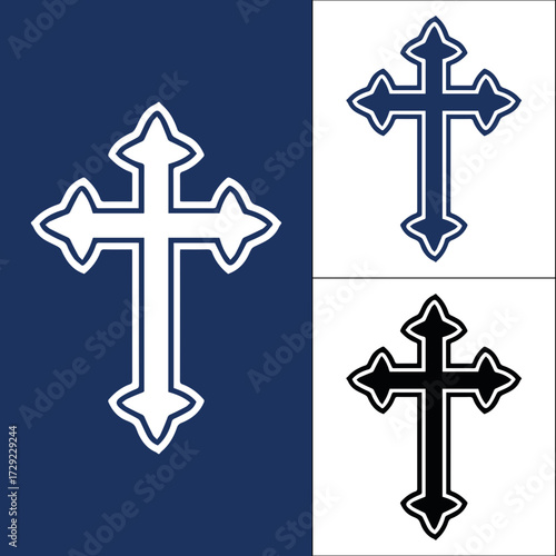 Christian cross symbol Vector