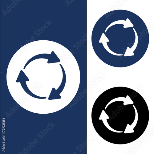 Circular arrows rotating Vector