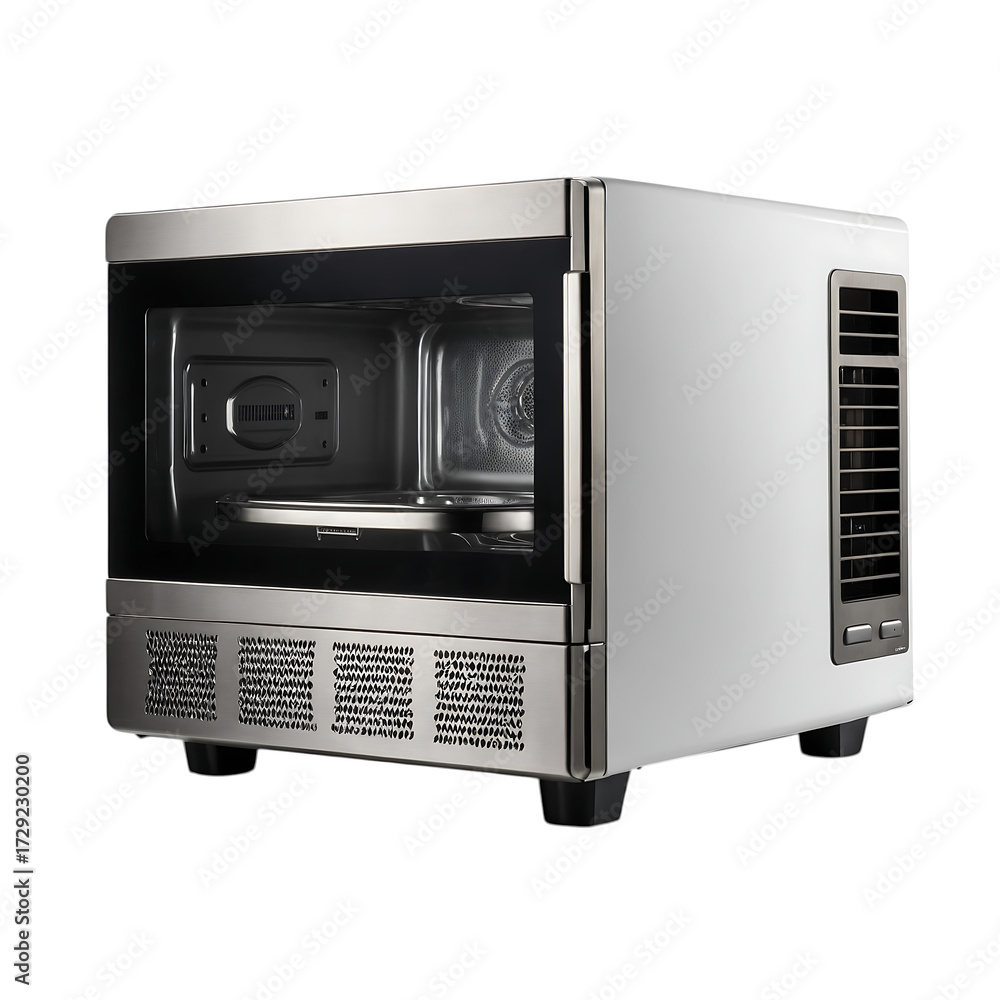 Fototapeta premium Countertop convection oven isolated on white background for small spaces