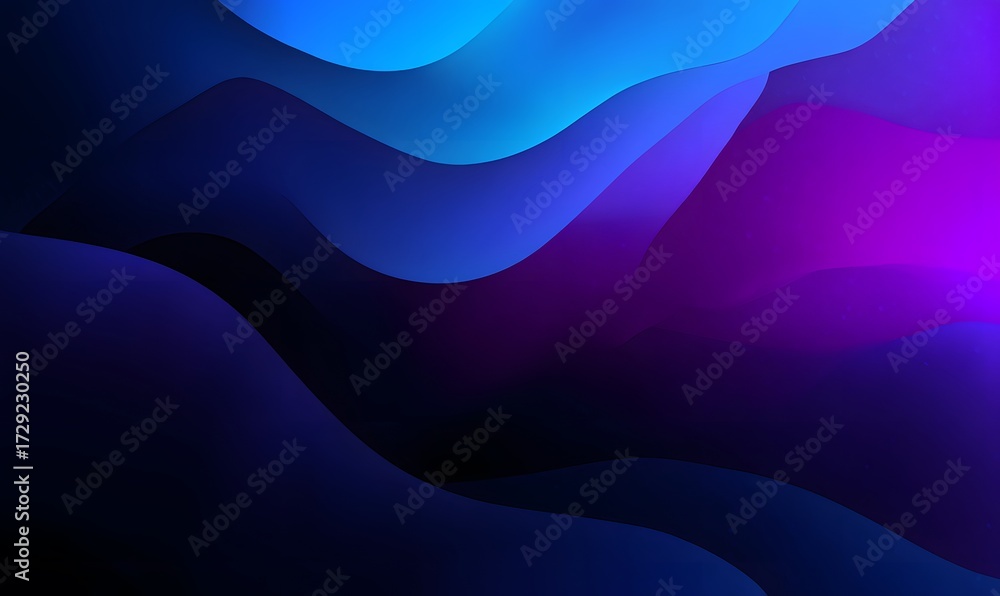 Fototapeta premium Blue, Purple, and Pink Flowing Wave Abstract with Gradient Motion for Elegant, Minimalist Design