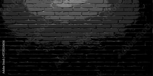 Vintage grunge brick wall texture with an aged, rough surface, perfect for a dark urban architectural backdrop