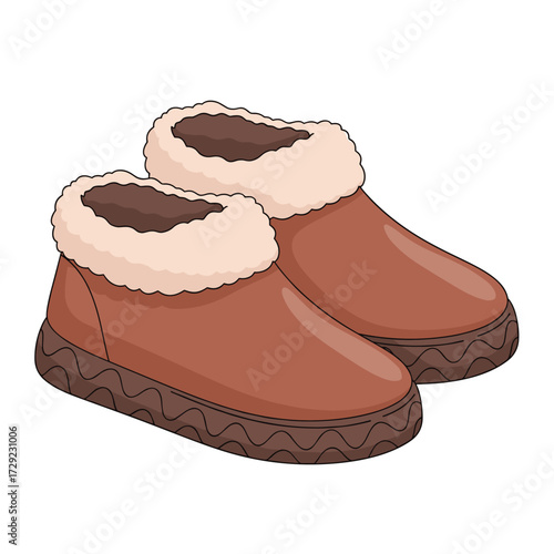 Cozy brown ankle boot slippers with warm shearling lining and sturdy non-slip soles.