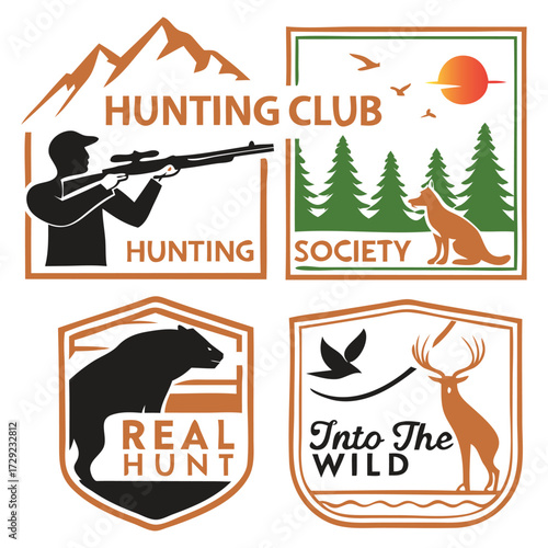 Deer Hunter Badge Logo Design (2021 Vintage Style)