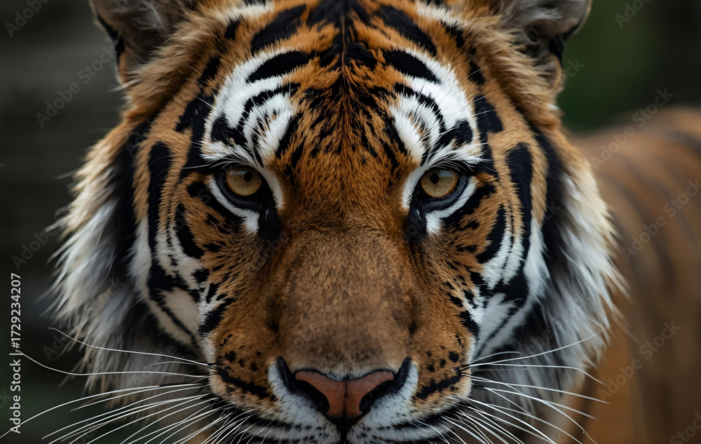 Fototapeta premium A close-up of a tiger face