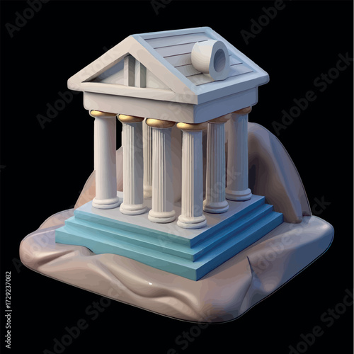 Architectural model : A meticulously crafted architectural model, embodying the elegance and grandeur of classical design, meticulously rendered, demonstrating a commitment to beauty.