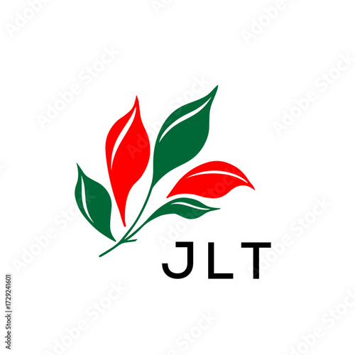 JLT Nature Inspired Minimalist Logo Template, JLT Later Logo, Elegant Botanical Logo with Abstract Leaves, 
