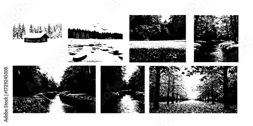 Set of places in diffrent season
