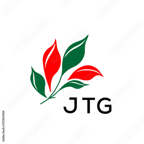 JTG Professional Plant Logo for Business Branding, JTG Later Logo, Nature Inspired Minimalist Logo Template, 
