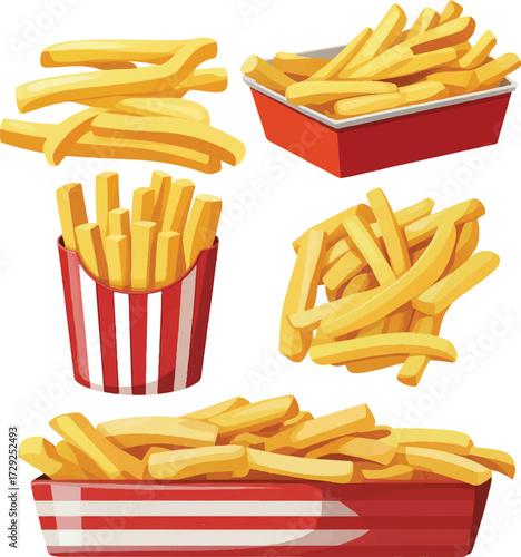 French fries vector illustration
