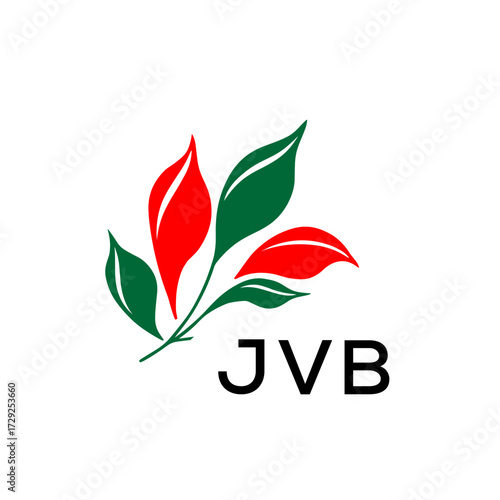 JVB Professional Plant Logo for Business Branding, JVB Later Logo, Nature Inspired Minimalist Logo Template, 
