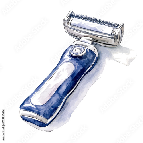 Electric Razor, watercolor vector, isolated on a white background.