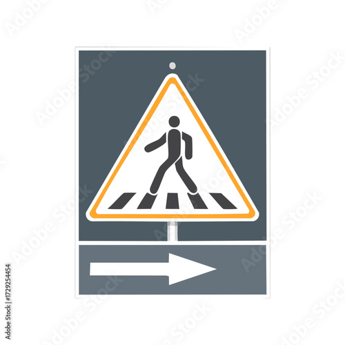 Pedestrian crossing sign for safe street access